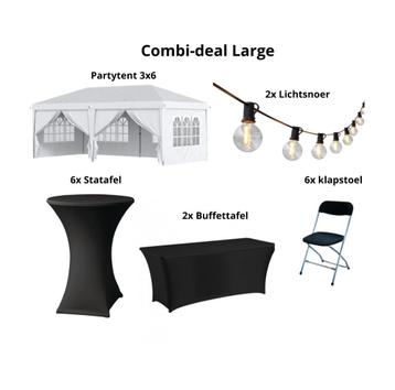 Combi-deal Large | Partytent 3x6m, statafels en meer beschikbaar voor biedingen
