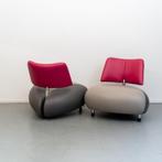 2x Leolux Pallone fauteuils grijs/antraciet - roze, Huis en Inrichting, Niet ingevuld, Niet ingevuld, Leer, Ophalen of Verzenden
