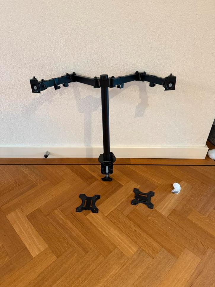 Monitor arm voor 2 computer beeldschermen, Computers en Software, Monitoren, Zo goed als nieuw, 60 Hz of minder, Overige typen