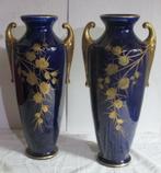 uitzonderlijke art nouveau vazen Limoges cobalt blauw & goud, Antiek en Kunst, Ophalen