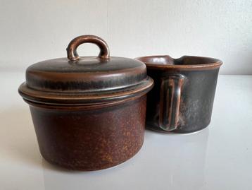 Vintage Arabia Ruska Roomstel Suiker Melk Ulla Procopé  70’s beschikbaar voor biedingen