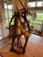 Bijzondere Geweienlamp, 6 hertengeweien, decoratie, Ophalen of Verzenden