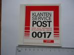 sticker oud PTT POST brievenbus 0017 klantenservice retro, Verzenden, Zo goed als nieuw