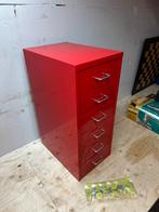 IKEA Helmer ladekast - rood metaal, Huis en Inrichting, Kasten | Ladekasten, Ophalen, Minder dan 50 cm, Gebruikt, 5 laden of meer