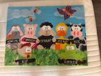 Canvas Kinderschilderij Boerderijdieren, Ophalen