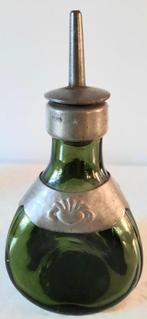 Art-Deco groen glazen elixerflesje-karafje, Antiek en Kunst, Antiek | Tin, Ophalen of Verzenden