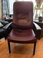 Senioren stoel bordeaux rood, Huis en Inrichting, Fauteuils, Ophalen, Gebruikt, 75 tot 100 cm, 50 tot 75 cm