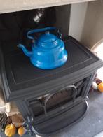 Emaille theepot/waterketel petrol blue, Antiek en Kunst, Ophalen of Verzenden
