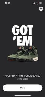 Nike Air Jordan 4 Retro OG SP Undefeated maat 47, Ophalen, Overige kleuren, Nike, Nieuw