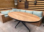 Eettafel ovaal, 2.20 x 1.20 mangohout, Huis en Inrichting, Tafels | Eettafels, Ophalen, 100 tot 150 cm, 200 cm of meer, Zo goed als nieuw