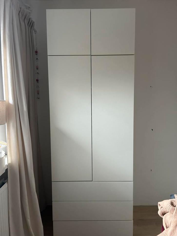 Ikea Platsa kledingkasten wit - 2x80cm breed, 180cm hoog, Huis en Inrichting, Kasten | Kledingkasten, Zo goed als nieuw, 150 tot 200 cm