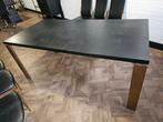 Eettafel zwart met goud 180x90 cm, Ophalen, Gebruikt, 50 tot 100 cm, Vijf personen of meer