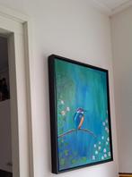 IJsvogel ijsvogel ijsvogelschilderij Sint Kerst landelijk, Antiek en Kunst, Ophalen of Verzenden