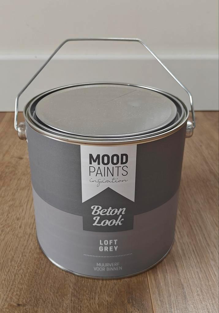 2,5 liter Wovar Moodpaints betonlook, Loft Grey, Doe-het-zelf en Verbouw, Verf, Beits en Lak, Nieuw, Ophalen