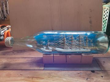 Vintage Schip in Fles - 49cm beschikbaar voor biedingen