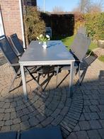 Tafel 180x90 uitschuifbaar tot 240 glasplaat, Tuin en Terras, Tuintafels, Ophalen, Gebruikt, Rechthoekig, Aluminium