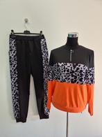Set15 - Zwart met oranje joggingpak maat M, Kleding | Dames, Huispakken, Ophalen of Verzenden, Zo goed als nieuw, Maat 38/40 (M)