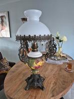 Antieke Olielamp met Scheepsmotief, Antiek en Kunst, Ophalen of Verzenden