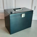 Vintage Franse metalen archief kist / opberger / bak / box, Huis en Inrichting, Minder dan 50 cm, Gebruikt, Minder dan 50 cm, Ophalen of Verzenden
