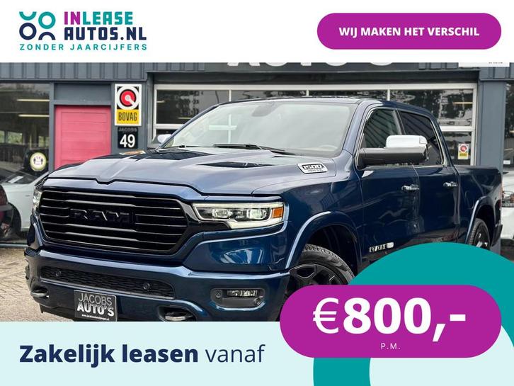 Dodge Ram 1500 5.7 V8 4x4 Crew Cab Longhorn 2020, Auto's, Dodge, Bedrijf, Lease, Financial lease, RAM 1500, 4x4, ABS, Achteruitrijcamera