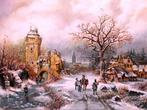 Winterlandschap, Antiek en Kunst, Kunst | Schilderijen | Klassiek, Ophalen of Verzenden