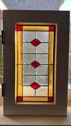 Twee mooie glas in lood ramen, Ophalen, Zo goed als nieuw, Glas in lood, Minder dan 80 cm