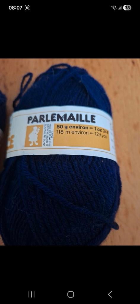 Donkerblauwe Parlemaille Wol - Nieuw, Hobby en Vrije tijd, Breien en Haken, Ophalen of Verzenden, Nieuw, Breien of Haken, Wol of Garen