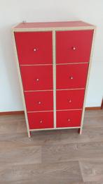 Ladenkast rood (Ikea). Hoogte 90 cm, breedte 53 cm, diepte35, Huis en Inrichting, Kasten | Ladekasten, Ophalen, Gebruikt, 50 tot 100 cm