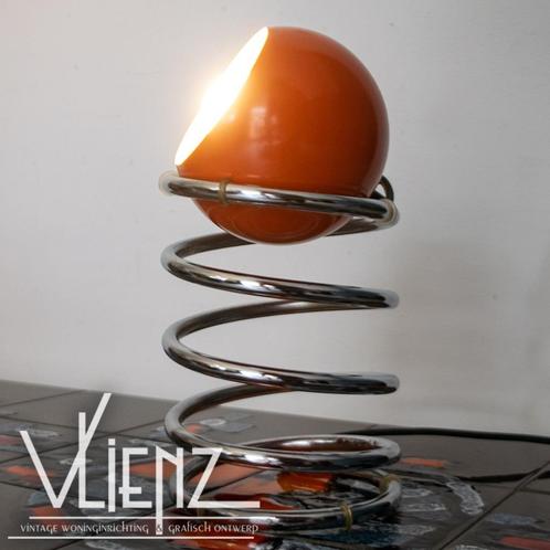 Vintage, Mid Century spiraallamp, bollamp stijl van Zebedee, Verzamelen, Retro, Huis en Inrichting, Ophalen of Verzenden