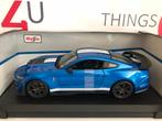 Maisto 1:18 Ford Shelby Mustang GT500 2020 blauw nieuw, Hobby en Vrije tijd, Modelauto's | 1:18, Ophalen of Verzenden, Nieuw, Auto