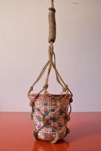 Retro vintage jaren 70 macramé plantenhanger(s) van touw, Ophalen of Verzenden