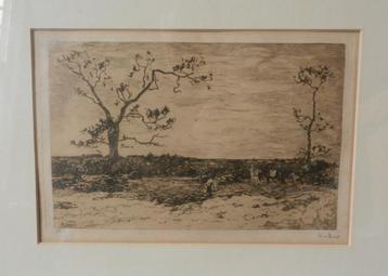 Ets Hakhout laden Willem de Zwart (1862-1931) vW23 20x30 cm beschikbaar voor biedingen