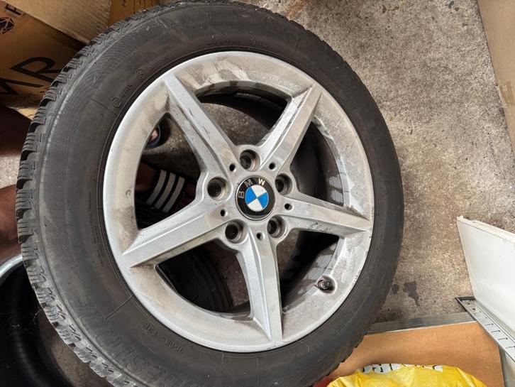 Set of 4 BMW 16” Alloy Wheels with Bridgestone 205/55 R16 Ty, Auto diversen, Wieldoppen, Nieuw, Ophalen