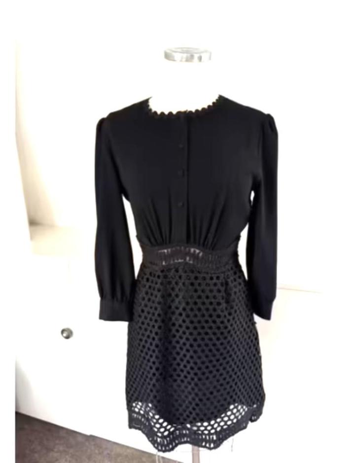 TARA JARMON beeldige zwarte jurk mt 36/38 CHCS., Kleding | Dames, Jurken, Zo goed als nieuw, Zwart, Ophalen of Verzenden