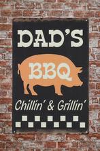 Wandbord bbq - BBQ decoratie - Tekstborden - Decoratie, Kouwehoek 1b, Cave & Garden, Nieuw, Ophalen of Verzenden