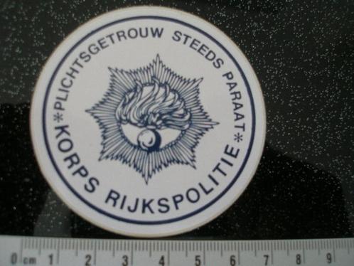 sticker korps rijkspolitie plichtsgetrouw steeds paraat logo, Verzamelen, Stickers, Zo goed als nieuw, Bedrijf of Vereniging, Verzenden