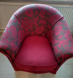 Rode kuipstoel fauteuil, Huis en Inrichting, Fauteuils, 75 tot 100 cm, Stof, 75 tot 100 cm, Engels