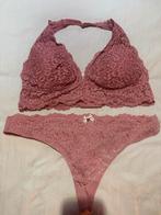 Roze Hunkemöller Setje - Halter BH & String 46, Kleding | Dames, Ophalen of Verzenden, Roze, Setje
