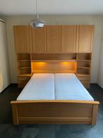 Bed meubel ombouw 160x200 gratis, Huis en Inrichting, Slaapkamer | Bedden, Ophalen, Bruin, Tweepersoons, Zo goed als nieuw