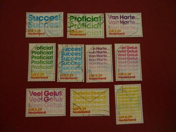 2002 - 10 x Gefeliciteerd serie gestempeld NVPH 2051 - 2060 beschikbaar voor biedingen