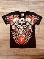 t-shirt, man, vrouw, skull, man, vrouw, biker, rocker,, Ophalen of Verzenden, Nieuw, Overige maten, Zwart
