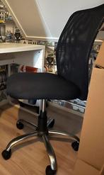 Zwarte bureaustoel met chrome onderstel, Ophalen of Verzenden, Zo goed als nieuw, Zwart
