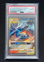 Reshiram & Charizard GX 20 PSA 8, Hobby en Vrije tijd, Verzamelkaartspellen | Pokémon, Ophalen of Verzenden, Zo goed als nieuw