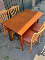 Vintage eetkamer setje., Ophalen, Gebruikt, Vintage, 4 tot 6 stoelen