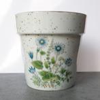 Vintage, retro keramieken bloempot met bloemen, aardewerk, Verzamelen, Retro, Ophalen of Verzenden, Huis en Inrichting