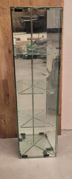 Glazen vitrine hangende hoek kast, Huis en Inrichting, Ophalen, Minder dan 50 cm, Glas, Minder dan 100 cm