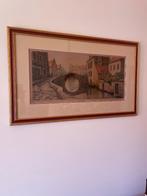 Gekleurde ets "brug in Brugge' van Detlef, Ophalen