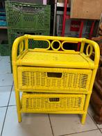 Rotan kastje geel, Huis en Inrichting, Kasten | Ladekasten, Ophalen, Gebruikt, 50 tot 100 cm, Minder dan 100 cm