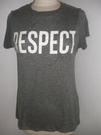 ZARA Trafaluc t- shirt grijs RESPECT maat M - nieuw -, Kleding | Dames, Zara, Nieuw, Ophalen of Verzenden, Korte mouw