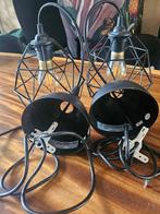 Metalen hanglamp (IKEA) inclusief design-ledlamp (2 stuks), Ophalen, Zo goed als nieuw, Minder dan 50 cm